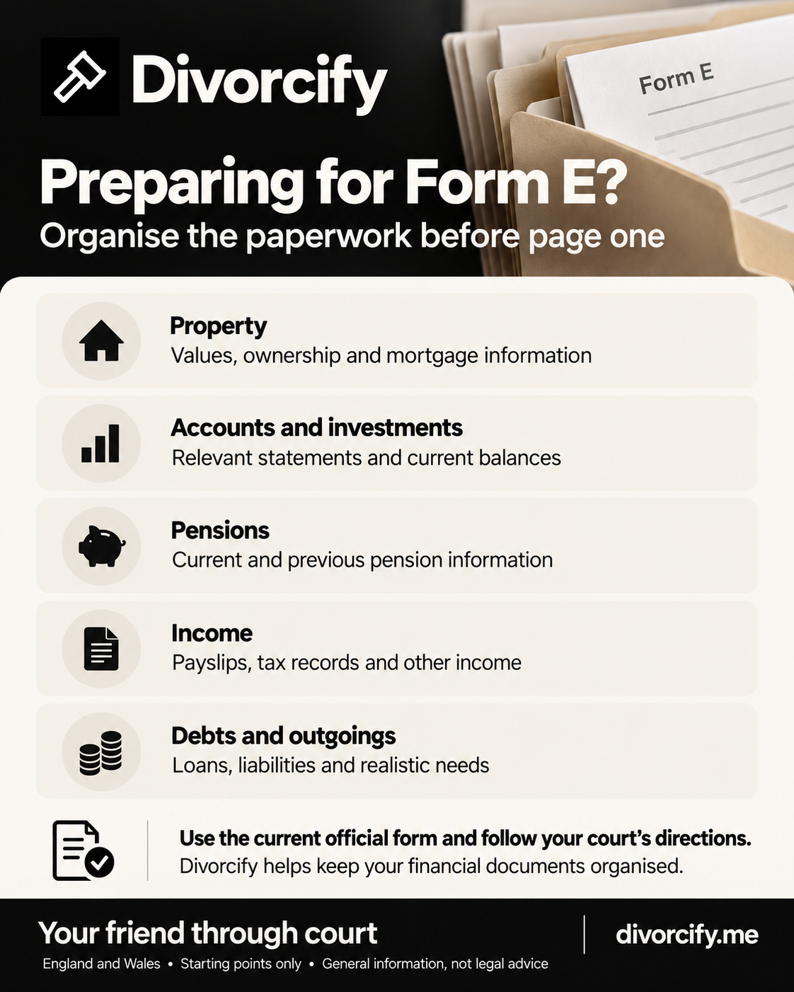 The Form E in Divorce Explained